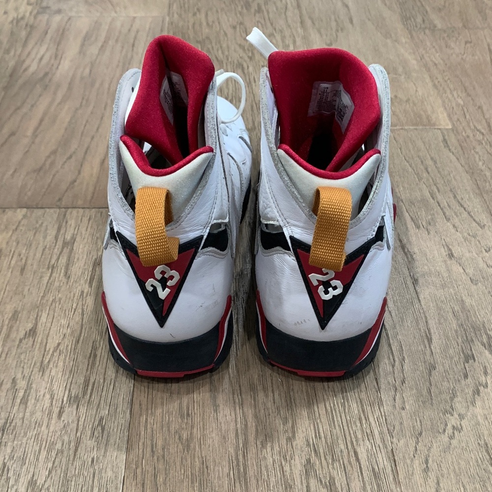 Nike Air Jordan 7 Retro Cardinal White Black Red 2022 CU9307-106 Men's Size 11 - Picture 4 of 9